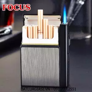 BẬT LỬA KHÈ - HỘP THUỐC FOCUS 2IN1 - CÓ THỂ THÁO RỜI (ĐỂ ĐƯỢC 20 ĐIẾU THUỐC) (FULLBOX) - (XÀI GAS)