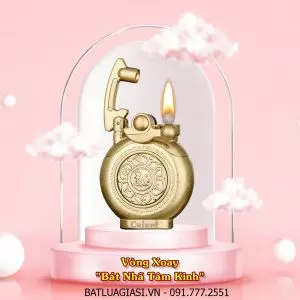 BẬT LỬA CHIEF XĂNG ĐÁ - BÚNG TAY ĐÁNH LỬA CF208 "VÒNG XOAY BÁT NHÃ TÂM KINH" (FULLBOX) - (XÀI XĂNG) #VÀNG CỔ
