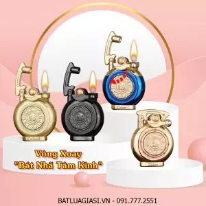 BẬT LỬA CHIEF XĂNG ĐÁ - BÚNG TAY ĐÁNH LỬA CF208 "VÒNG XOAY BÁT NHÃ TÂM KINH" (FULLBOX) - (XÀI XĂNG)