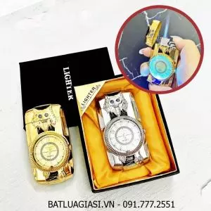 BẬT LỬA KHÈ - ĐỒNG HỒ 2IN1 HÌNH CHÓ SÓI - CÓ ĐÈN LED (CÓ HỘP) - (XÀI GAS)