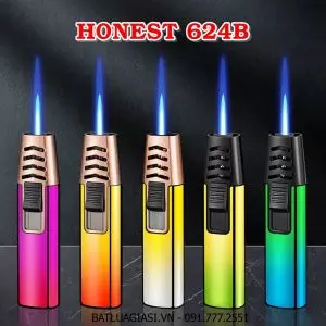 BẬT LỬA KHÈ HONEST 624B MÀU CẦU VÒNG - (XÀI GAS)