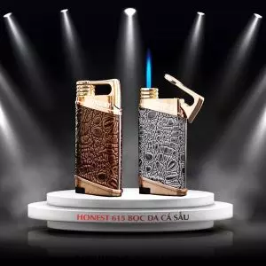 BẬT LỬA KHÈ HONEST 615 BỌC DA CÁ SẤU - (XÀI GAS)