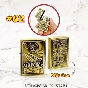 BÂT LỬA ZIPPO U.S 2 MẶT HÌNH NỔI - (XÀI XĂNG) #62