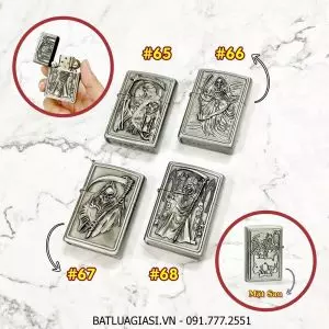BÂT LỬA ZIPPO TỬ THẦN 2 MẶT HÌNH NỔI CÁC KIỂU - (XÀI XĂNG)