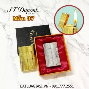 BẬT LỬA DUPONT VÂN KIM CƯƠNG M-37 (S.T. DUPONT) (CÓ HỘP) - (XÀI GAS)