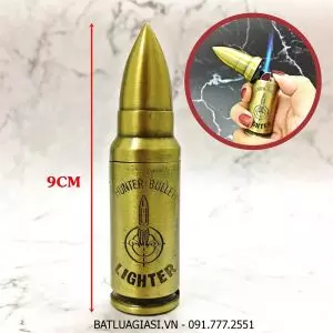 BẬT LỬA KHÈ HÌNH VIÊN ĐẠN LỚN (KIM LOẠI) - (XÀI GAS)