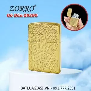 BẬT LỬA ZIPPO ZORRO VÂN GÕ BÚA Z8290 (FULLBOX) - (XÀI XĂNG)