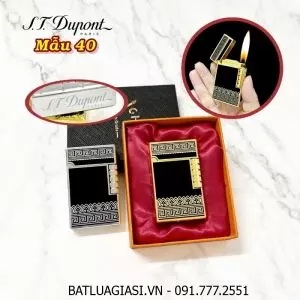 BẬT LỬA DUPONT HOA VĂN TRÁI TIM M-40 (S.T. DUPONT) (CÓ HỘP) - (XÀI GAS)