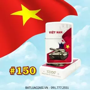 BẬT LỬA ZIPPO SƠN TĨNH ĐIỆN HÌNH VIỆT NAM CHIẾN THẮNG (CÓ MỘC ĐÁY) - (XÀI XĂNG) #150