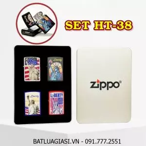 BỘ 4 BẬT LỬA ZIPPO SƠN TĨNH ĐIỆN 2 MẶT HÌNH NỮ THẦN TỰ DO CÁC KIỂU (CÓ MỘC ĐÁY) (HỘP THIẾC) - (XÀI XĂNG) #SET HT-38