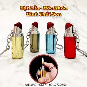 BẬT LỬA MÓC KHÓA HÌNH THỎI SON - (XÀI GAS)