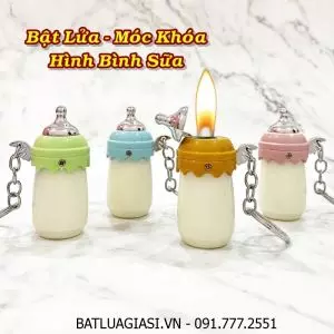 BẬT LỬA MÓC KHÓA HÌNH BÌNH SỮA - (XÀI GAS)