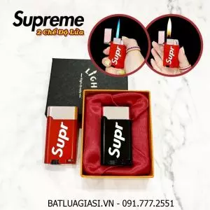 BẬT LỬA SUPREME 2 CHẾ ĐỘ LỬA (LỬA NGỌN VÀ LỬA KIM) (CÓ HỘP) - (XÀI GAS)