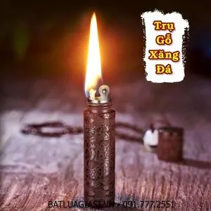 BẬT LỬA TRỤ GỖ XĂNG ĐÁ - (XÀI XĂNG)