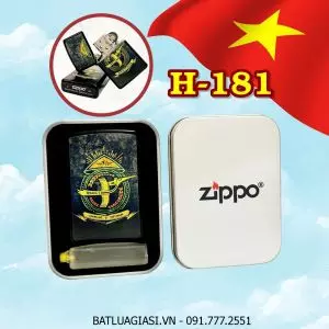 BẬT LỬA ZIPPO SƠN TĨNH ĐIỆN HÌNH CHIM LẠC VIỆT NAM (CÓ MỘC ĐÁY) (HỘP THIẾC KÈM XĂNG) H-181