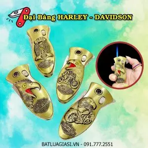BẬT LỬA KHÈ DAO BẤM TỰ VỆ HÌNH ĐẠI BÀNG HARLEY - DAVIDSON - (XÀI GAS)
