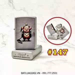 BẬT LỬA ZIPPO SƠN TĨNH ĐIỆN 2 MẶT CHỦ ĐỀ TÂY DU KÝ HÌNH TRƯ BÁT GIỚI (CÓ MỘC ĐÁY) - (XÀI XĂNG) #147