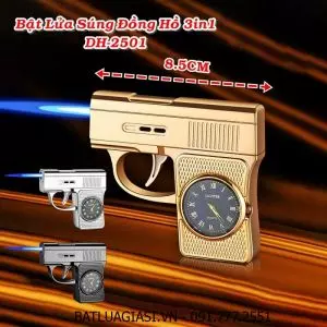 BẬT LỬA SÚNG ĐỒNG HỒ 3IN1 DH-2501 - (XÀI GAS)