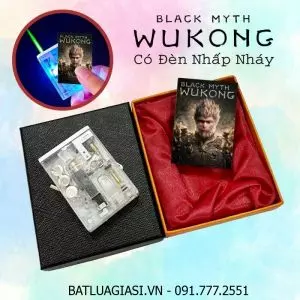 BẬT LỬA KHÈ HÌNH WUKONG GAS LỘ THIÊN (CÓ ĐÈN NHẤP NHÁY) (CÓ HỘP) - (XÀI GAS)