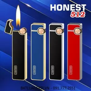 BẬT LỬA GAS ĐÁ THANH DÀI SƠN MÀI PHỦ BÓNG NHIỀU MÀU HONEST 512 - (XÀI GAS)