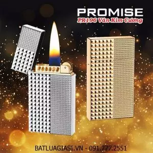 BẬT LỬA XĂNG ĐÁ PROMISE PR196 VÂN KIM CƯƠNG - (XÀI XĂNG)