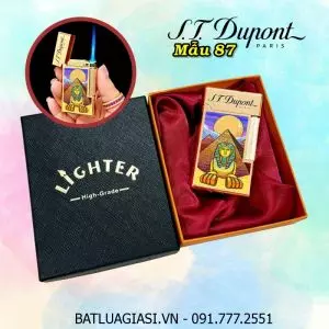 BẬT LỬA KHÈ DUPONT HÌNH AI CẬP M-87 (S.T. DUPONT) (CÓ HỘP) - (XÀI GAS)