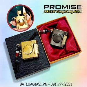BẬT LỬA XĂNG ĐÁ PROMISE PR216 VÒNG XOAY MINI (CÓ HỘP) - (XÀI XĂNG)