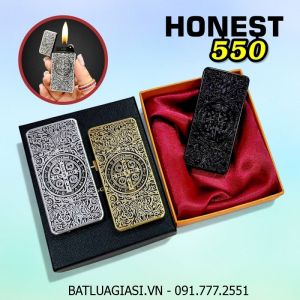 BẬT LỬA HONEST 550 SIÊU MỎNG HÌNH CÂY THÁNH GIÁ TRỪ TÀ CONSTANTINE (CÓ HỘP) - (XÀI GAS)