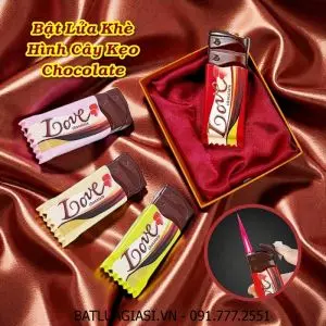 BẬT LỬA KHÈ HÌNH CÂY KẸO CHOCOLATE (KẸO SOCOLA) (CÓ HỘP) - (XÀI GAS)