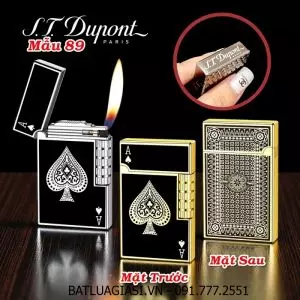 BẬT LỬA DUPONT HÌNH LÁ BÀI M-89 (S.T. DUPONT) - (XÀI GAS)