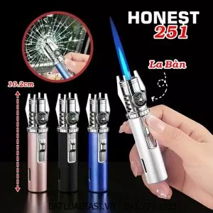 BẬT LỬA KHÈ HONEST 251 MINI TỰ VỆ THOÁT HIỂM (CÓ LA BÀN) FULLBOX - (XÀI GAS)