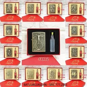 BẬT LỬA ZIPPO HÌNH NỔI CÁC KIỂU (CÓ HỘP VÀ XĂNG)