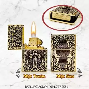 BẬT LỬA ZIPPO ZORRO HÌNH QUYỂN SÁCH KINH THÁNH THE HOLY BIBLE - RUỘT VÀNG (FULLBOX) - (XÀI XĂNG) #VÀNG