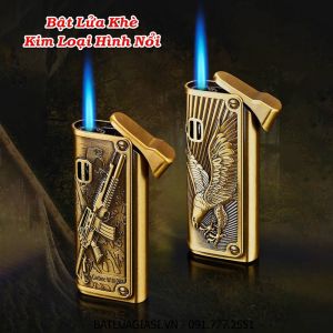 BẬT LỬA KHÈ KIM LOẠI HÌNH NỔI - (XÀI GAS)
