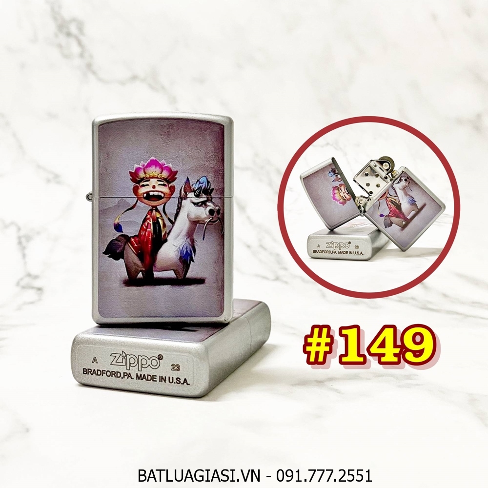 BẬT LỬA ZIPPO SƠN TĨNH ĐIỆN 2 MẶT CHỦ ĐỀ TÂY DU KÝ HÌNH ĐƯỜNG TAM TẠNG (CÓ MỘC ĐÁY) - (XÀI XĂNG) #149