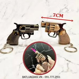 BẬT LỬA KHÈ - MÓC KHÓA HÌNH SÚNG ĐIỆP VIÊN (SIZE: 7CM) - (XÀI GAS)