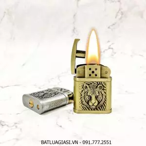 BẬT LỬA XĂNG ĐÁ CỔ ZORRO Z868A KHẮC NỔI HÌNH ĐẦU HỔ - (XÀI XĂNG)