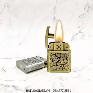 BẬT LỬA XĂNG ĐÁ CỔ ZORRO Z868B KHẮC NỔI HÌNH HOA VĂN - (XÀI XĂNG)