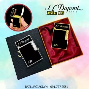 BẬT LỬA DUPONT CHỮ D (S.T. DUPONT) M-18 (CÓ HỘP) - (XÀI GAS)