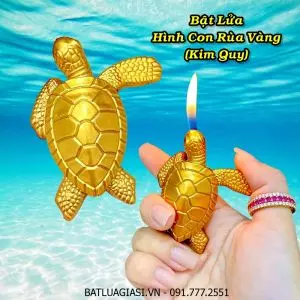 BẬT LỬA HÌNH CON RÙA VÀNG (KIM QUY) - (XÀI GAS)