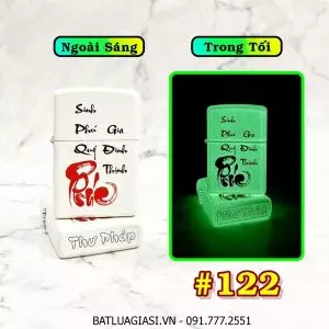 BẬT LỬA ZIPPO CHỮ PHÚC THƯ PHÁP "PHÚC SINH PHÚ QUÝ GIA ĐÌNH THỊNH" (DẠ QUANG HÚT ÁNH SÁNG) - (XÀI XĂNG) #122