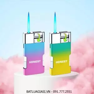 BẬT LỬA KHÈ HONEST 538 MÀU CẦU VÒNG - (XÀI GAS)