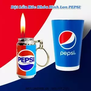 BẬT LỬA MÓC KHÓA HÌNH LON PEPSI - (XÀI GAS)