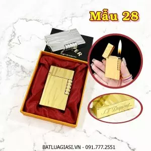 BẬT LỬA DUPONT HÌNH VÂN NƯỚC M-28 (S.T. DUPONT) (CÓ HỘP) - (XÀI GAS)