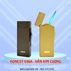 BẬT LỬA KHÈ HONEST 696A VÂN KIM CƯƠNG - (XÀI GAS)