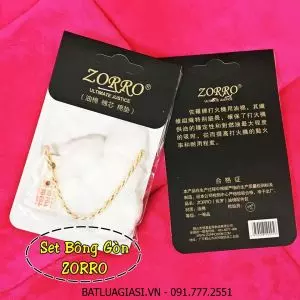 SET BÔNG GÒN ZORRO 3 MÓN (BÔNG GÒN - BÔNG CHẶN XĂNG - TIM)