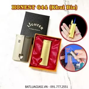 BẬT LỬA KHÈ HONEST 644 (KHUI BIA) - GAS ĐÁ RÃNH TAY (CÓ HỘP) - (XÀI GAS)