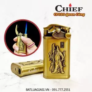 BẬT LỬA KHÈ CHIEF BÚNG TAY ĐÁNH LỬA HÌNH QUAN CÔNG CF020 - (XÀI GAS)