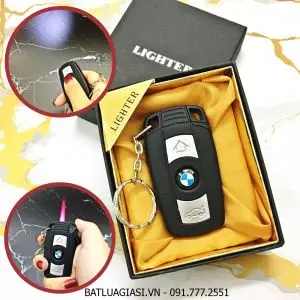 BẬT LỬA KHÈ - MÓC KHOÁ XE HƠI BMW CÓ ĐÈN PIN (CÓ HỘP) - (XÀI GAS)