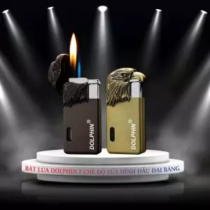 BẬT LỬA DOLPHIN 2 CHẾ ĐỘ LỬA HÌNH ĐẦU ĐẠI BÀNG (LỬA NGỌN VÀ LỬA KHÈ) - (XÀI GAS)